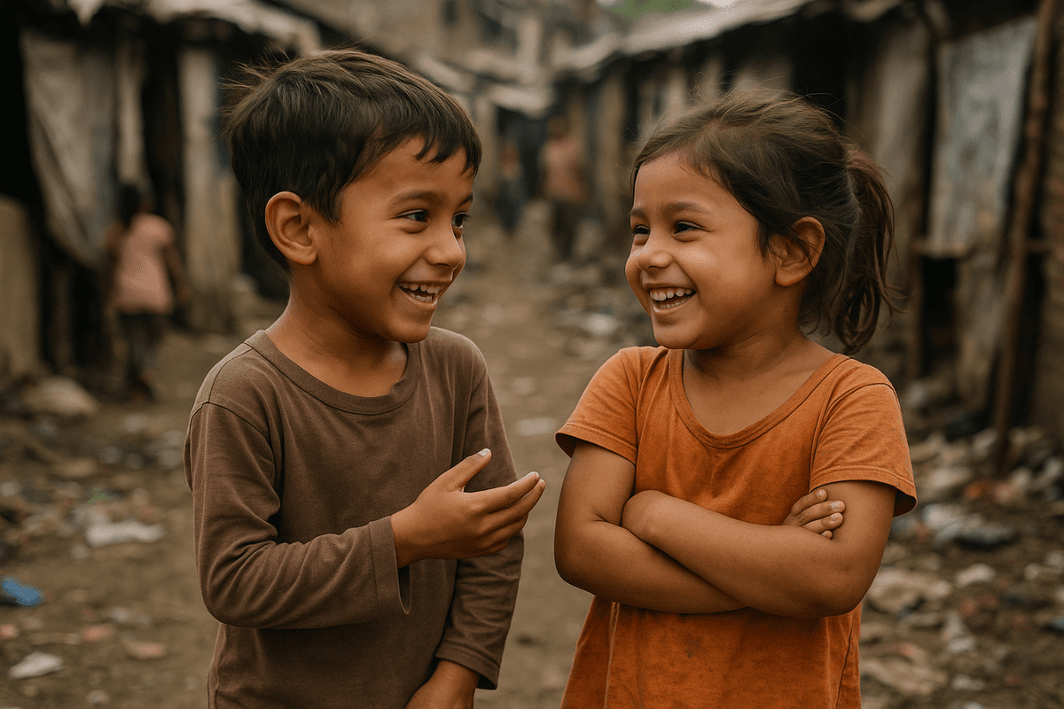 Children sharing fruits together